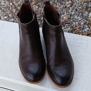 Kork-Ease Brown Leather Ankle Boots
